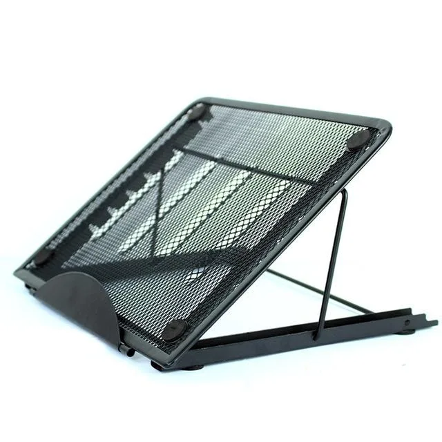 eForChina eForChina Folding Laptop Stand Metal Mesh Black 24x19x1.5 cm .5 kg — product photo