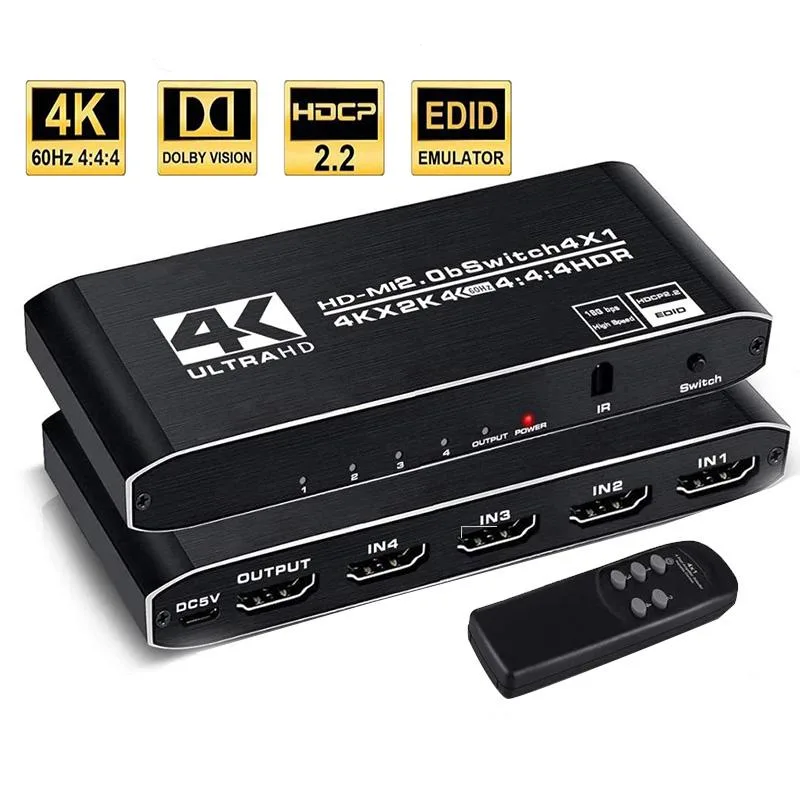ESTONE ESTONE OZQ5-1 4K 60Hz 4x1 HDMI Switch — product photo