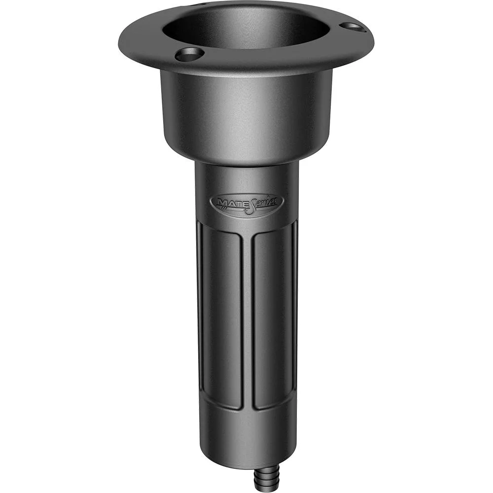 Mate Series Mate Series Plastic Rod &amp; Cup Holder 0° Drain Round Top Black — product photo