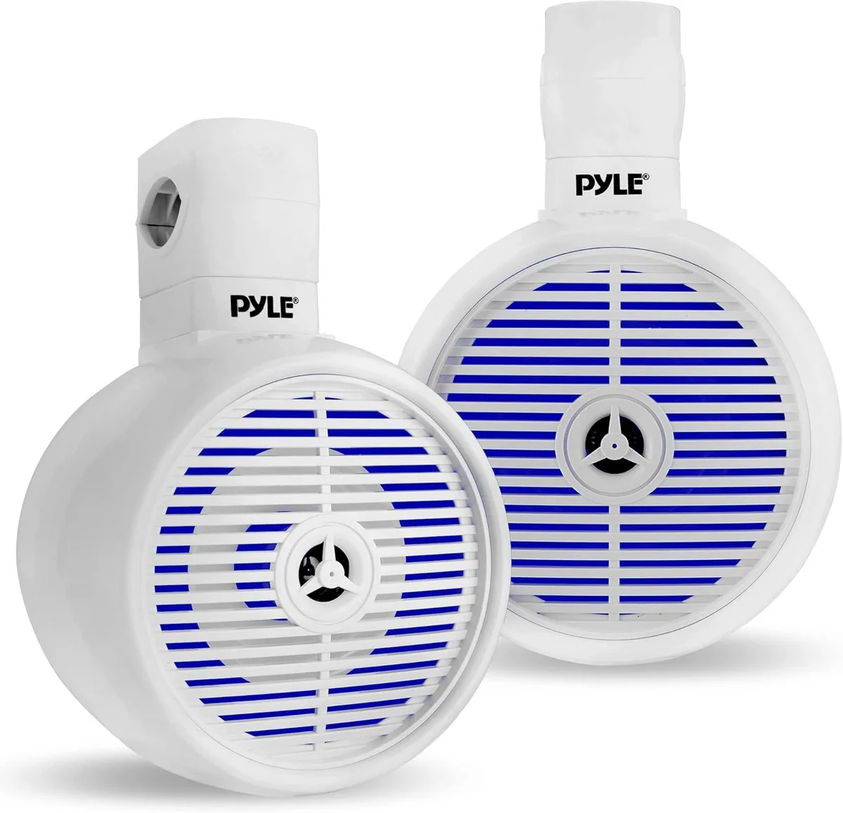 Pyle Pyle 8" Marine Wakeboard Speakers with LED Lights White PLMRWK83WT — product photo
