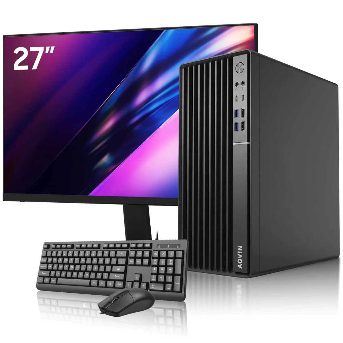 AQVIN AQVIN MTX70 Business Desktop i7-8700 16GB 256GB 27" Monitor — product photo