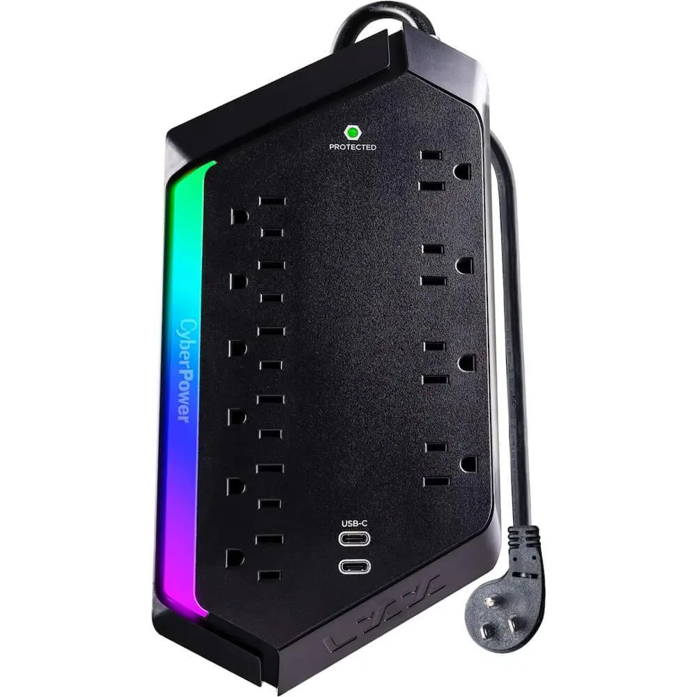 CyberPower CyberPower GXS1005C2 10 Outlet Surge Protector with USB-C and RGB — product photo