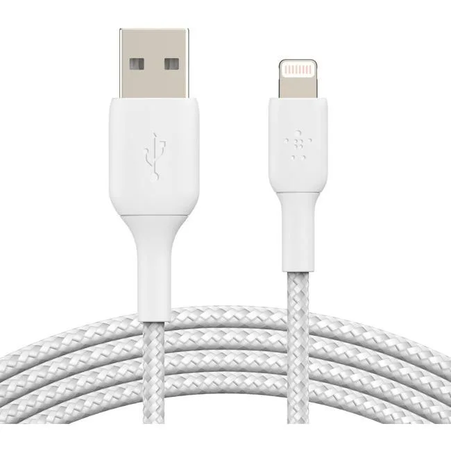 Belkin Belkin CAA002bt2MWH White Braided Lightning Cable 2.0m — product photo