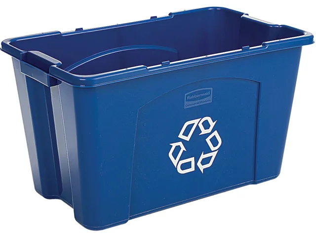 Rubbermaid Commercial Rubbermaid Commercial 571873BECT 18 gal Recycling Box Blue 6 Pack — product photo