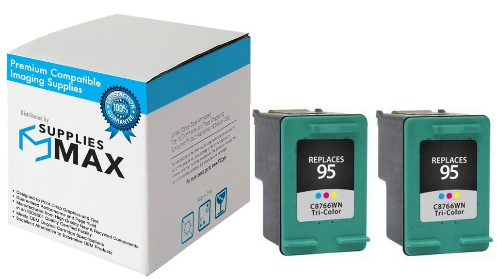 SuppliesMax SuppliesMax CD886FN Tri-Color Inkjet Cartridge 2 Pack 330 Pages — product photo