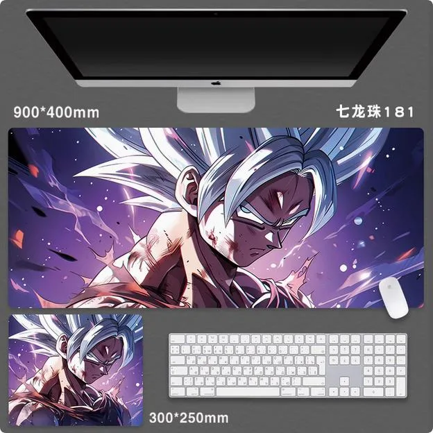 Enfain Enfain Anime Dragon Ball Mouse Pad White 35.4x15.7inch — product photo