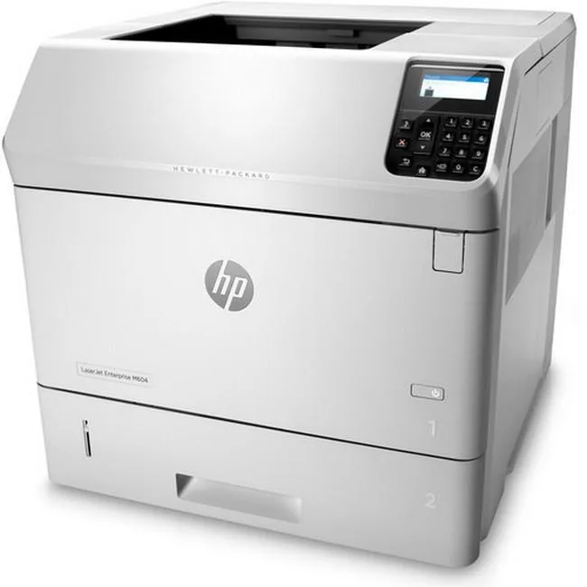 HPE HPE LaserJet Enterprise M604N 52 ppm monochrome laser printer with toner bundle — product photo