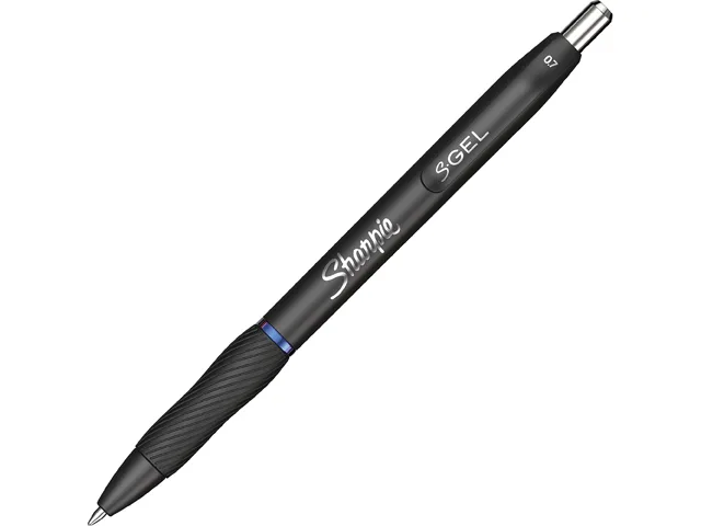Sharpie Sharpie 2096176 S-Gel retractable gel pen, 0.7 mm blue ink, black barrel, pack of 36 — product photo
