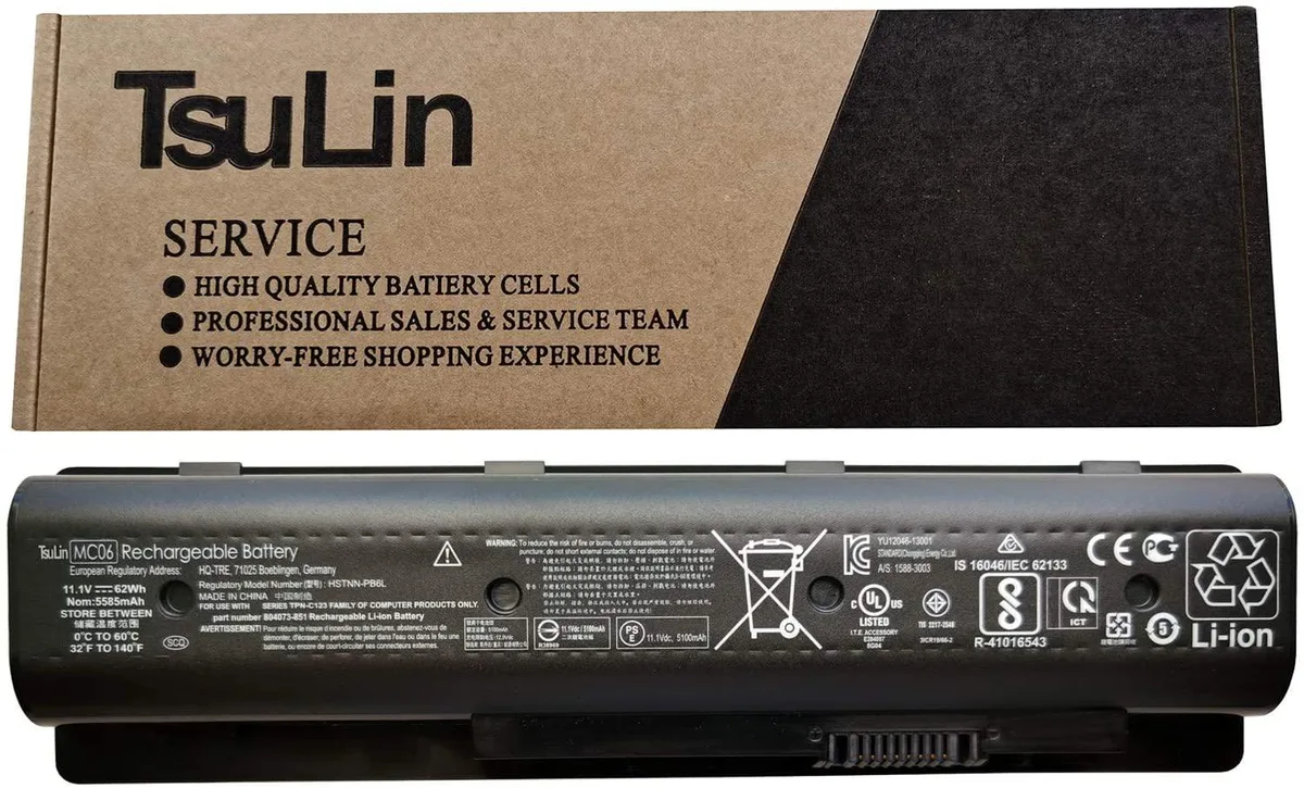 myVolts myVolts MC06 laptop battery 11.1V 62Wh 5585mAh — product photo