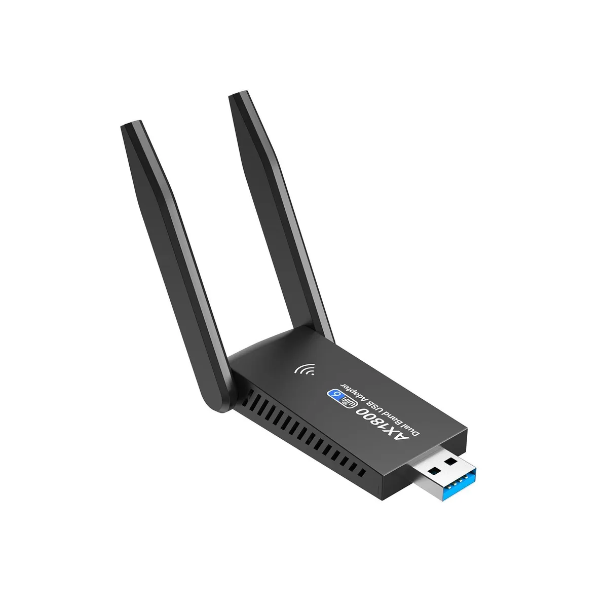 KEHIPI KEHIPI USB 3.0 WiFi 6 Adapter AX1800 1200Mbps 574Mbps Dual Antenna Black — product photo