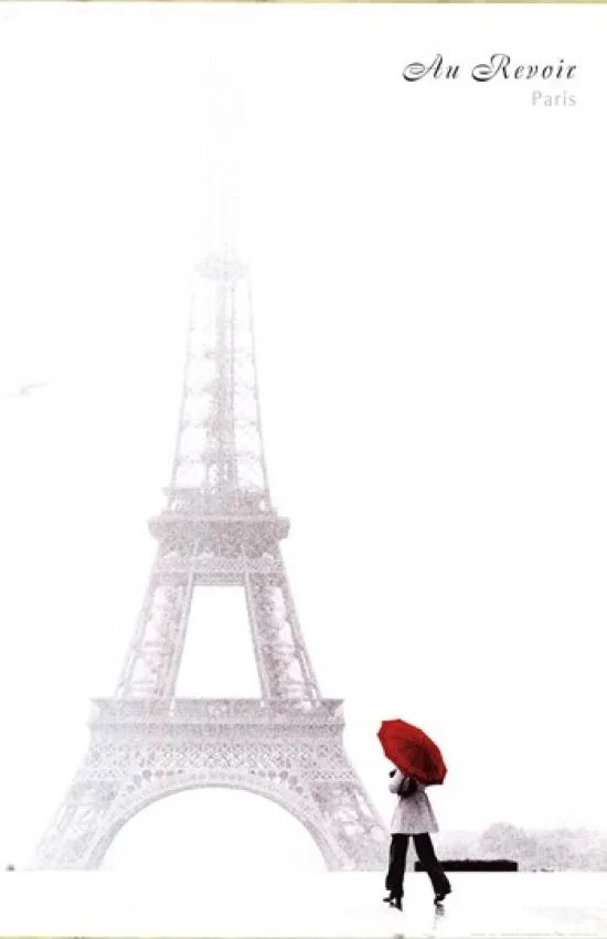 Poster print Au Revoir Paris 22 by 34 inches premium heavy stock paper rolled in tube