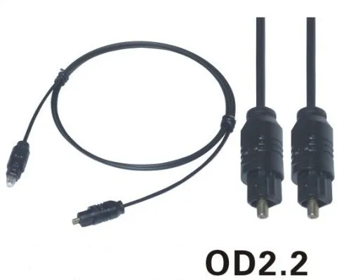 TeKit TeKit 10 ft Digital Audio Optical Fiber Optic Cable OD 2.2 Black — product photo