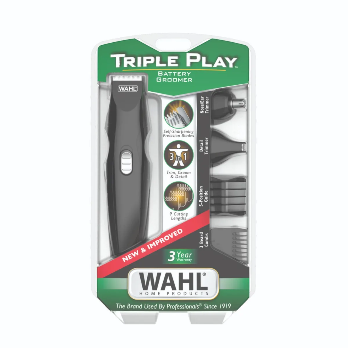 Wahl Wahl Triple Play Battery Trimmer Kit 5537-6701 hair styling tool — product photo