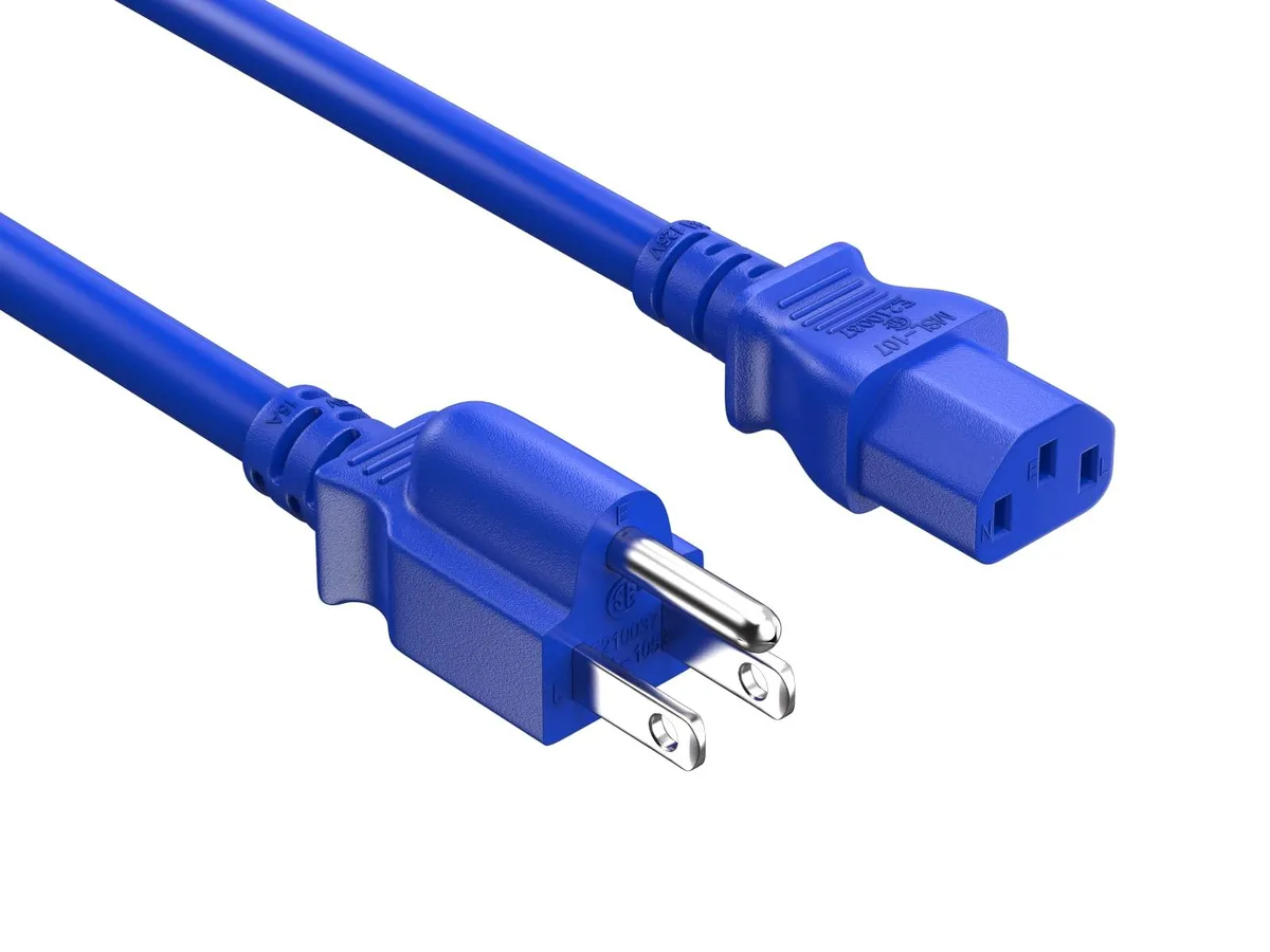 Cable Leader Cable Leader PW116-2206 6ft 14 AWG NEMA 5-15P to C13 Power Cord Blue — product photo