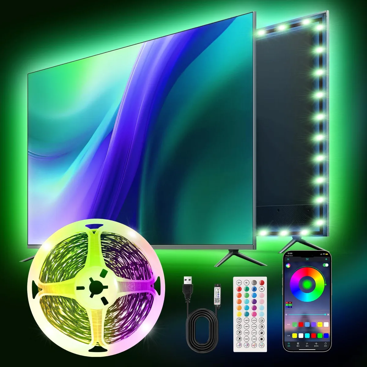  TP-LINK USB984 9.84ft Smart RGB LED TV Backlight Strip 32-45 Inch — product photo