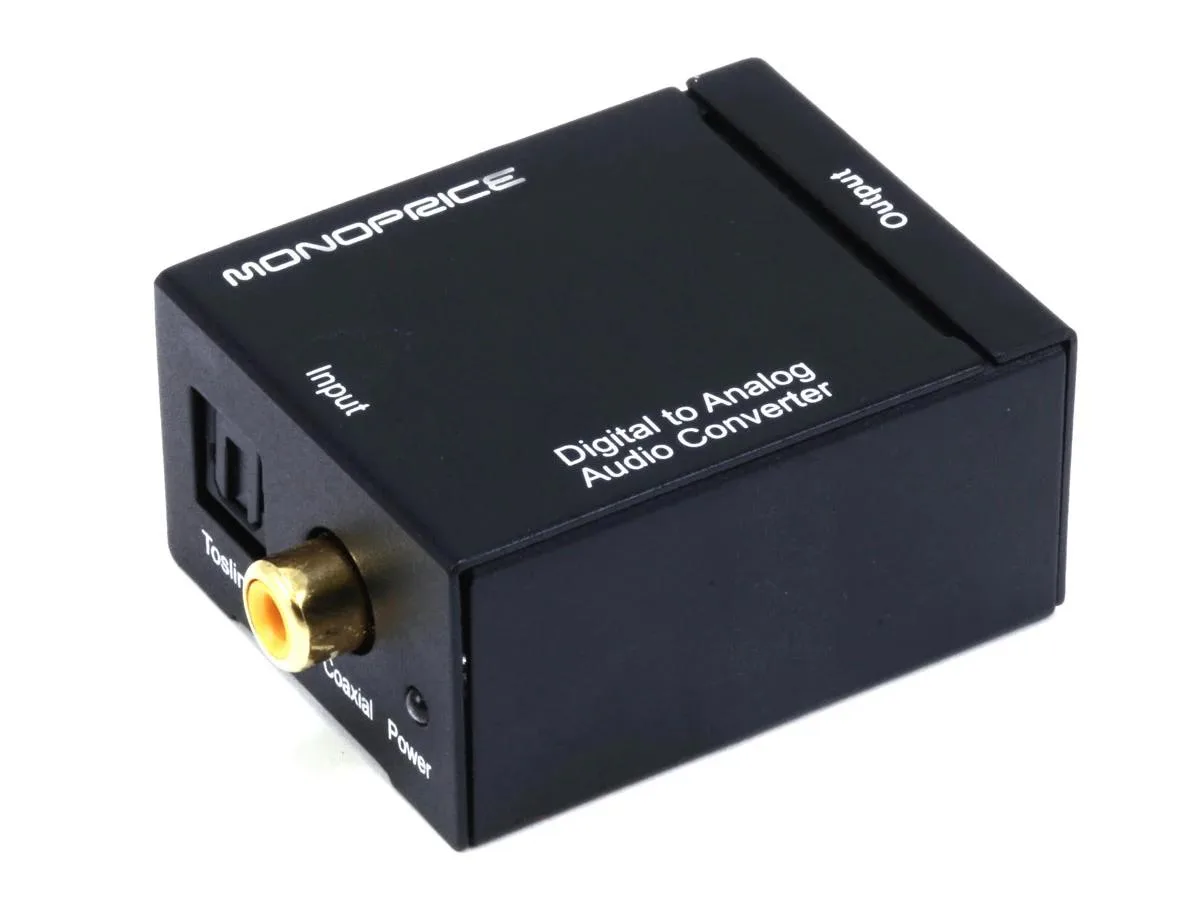 Monoprice Inc. Monoprice Inc. 6884 digital coax optical Toslink to R/L stereo audio video converter — product photo