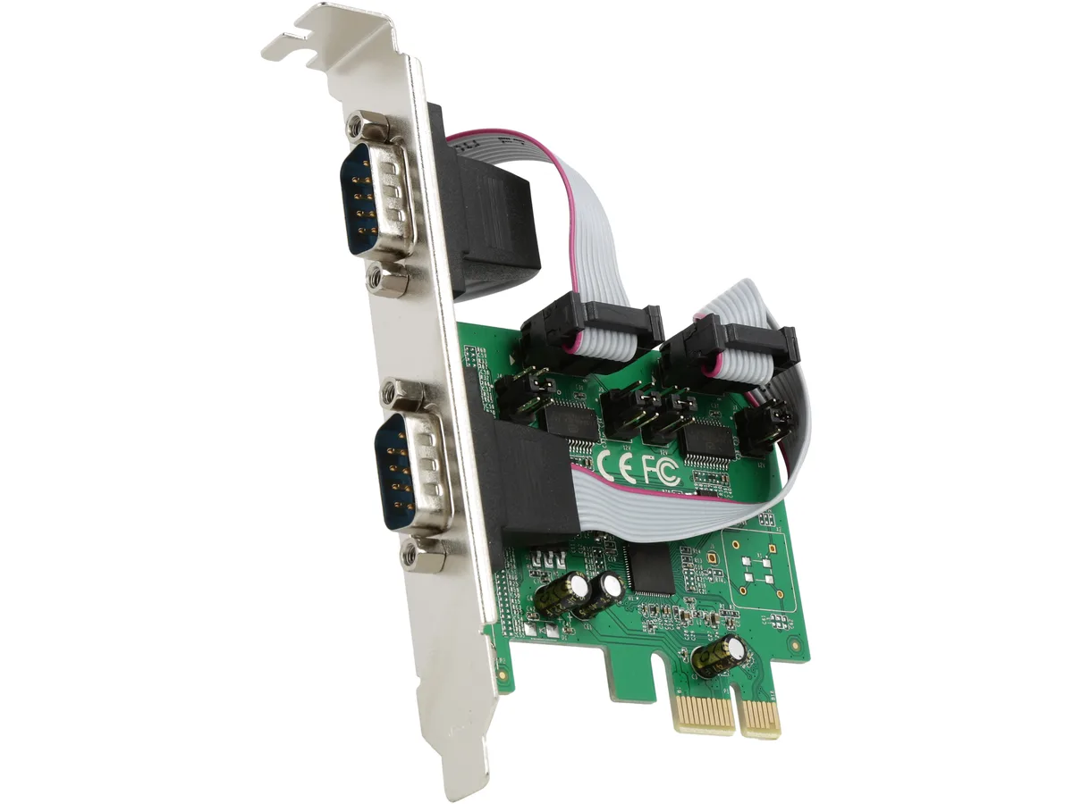 Syba Syba SI-PEX15055 2-Port DB9 RS-232 PCIe x1 expansion card — product photo