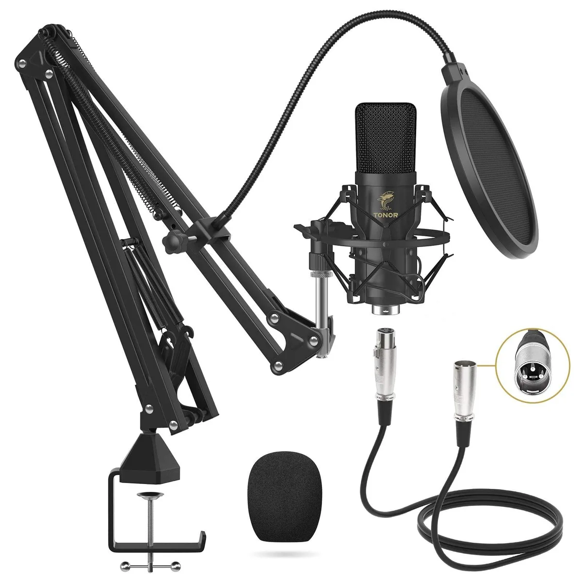  TONOR TC20 XLR Condenser Microphone Kit with T20 Boom Arm — product photo
