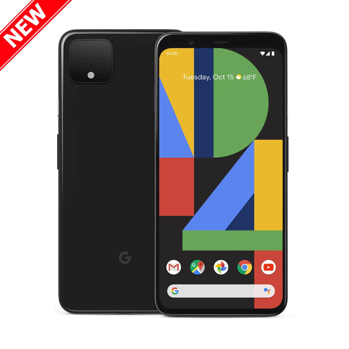Google Google Pixel 4 G020l 64GB 6GB RAM Snapdragon 855 5.7" P-OLED Just Black cell phones - unlocked — product photo