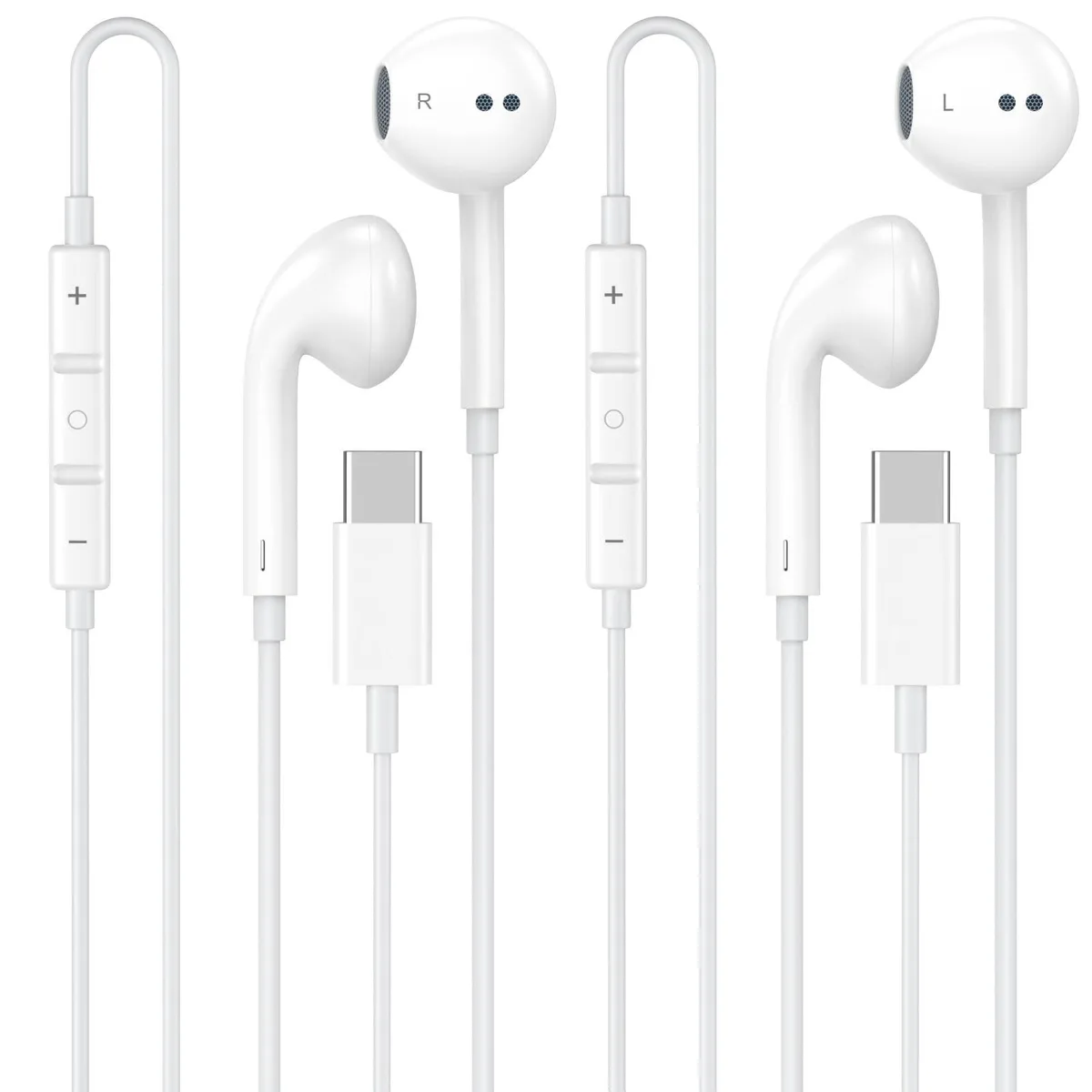  SuperTooth SKFASTC-US127 USB-C Wired Earphones 2 Pack Black — product photo