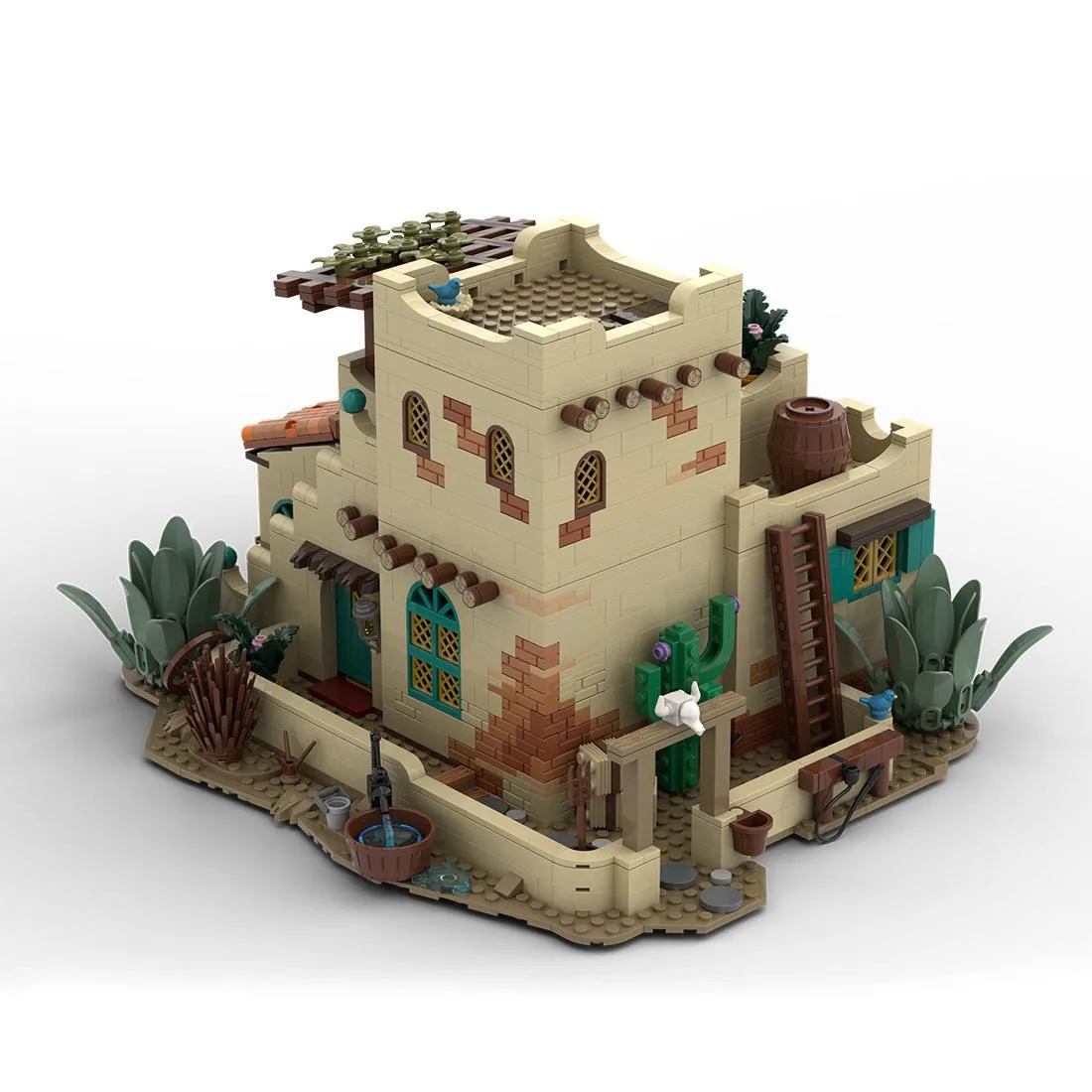 ZITIANYOUBUILD ZITIANYOUBUILD MOC-226986 Mexican-Style House Building Blocks Set 2069PCS — product photo
