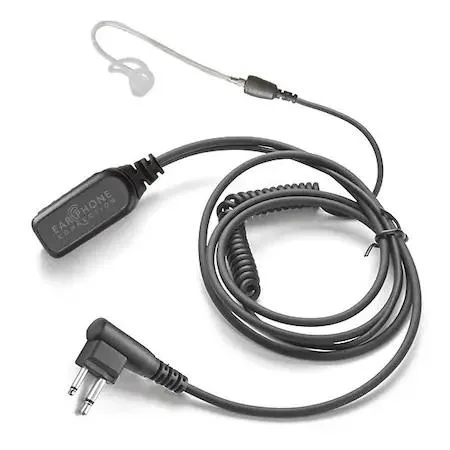 Earphone Connection Earphone Connection EP1203 Short Tube Lapel Microphone Black 28 in 2-Pin — product photo