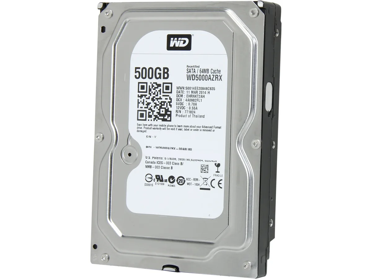 Western Digital Western Digital WD5000AZRX-FR 500GB 3.5" internal hard drive — product photo