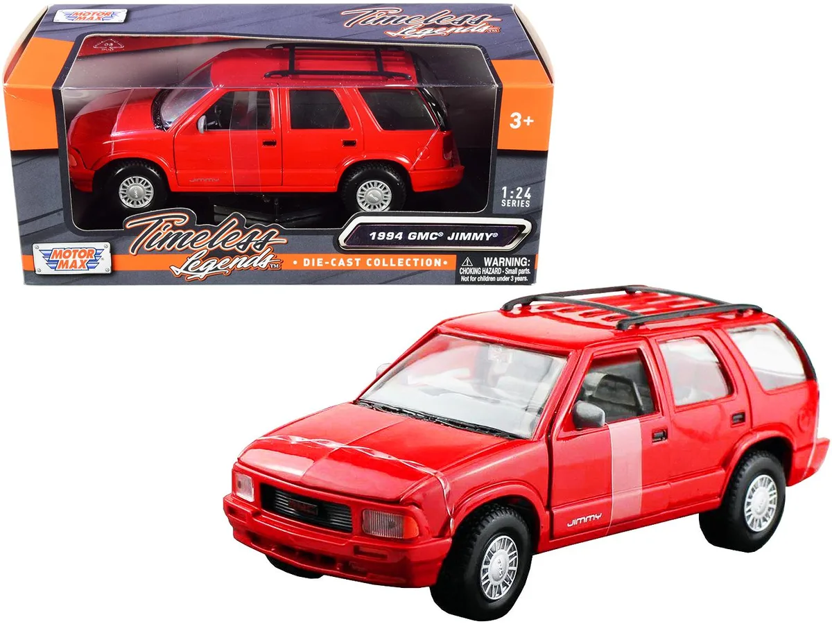 MOTORMAX MOTORMAX 1994 GMC Jimmy Red Timeless Legends 1/24 Diecast — product photo