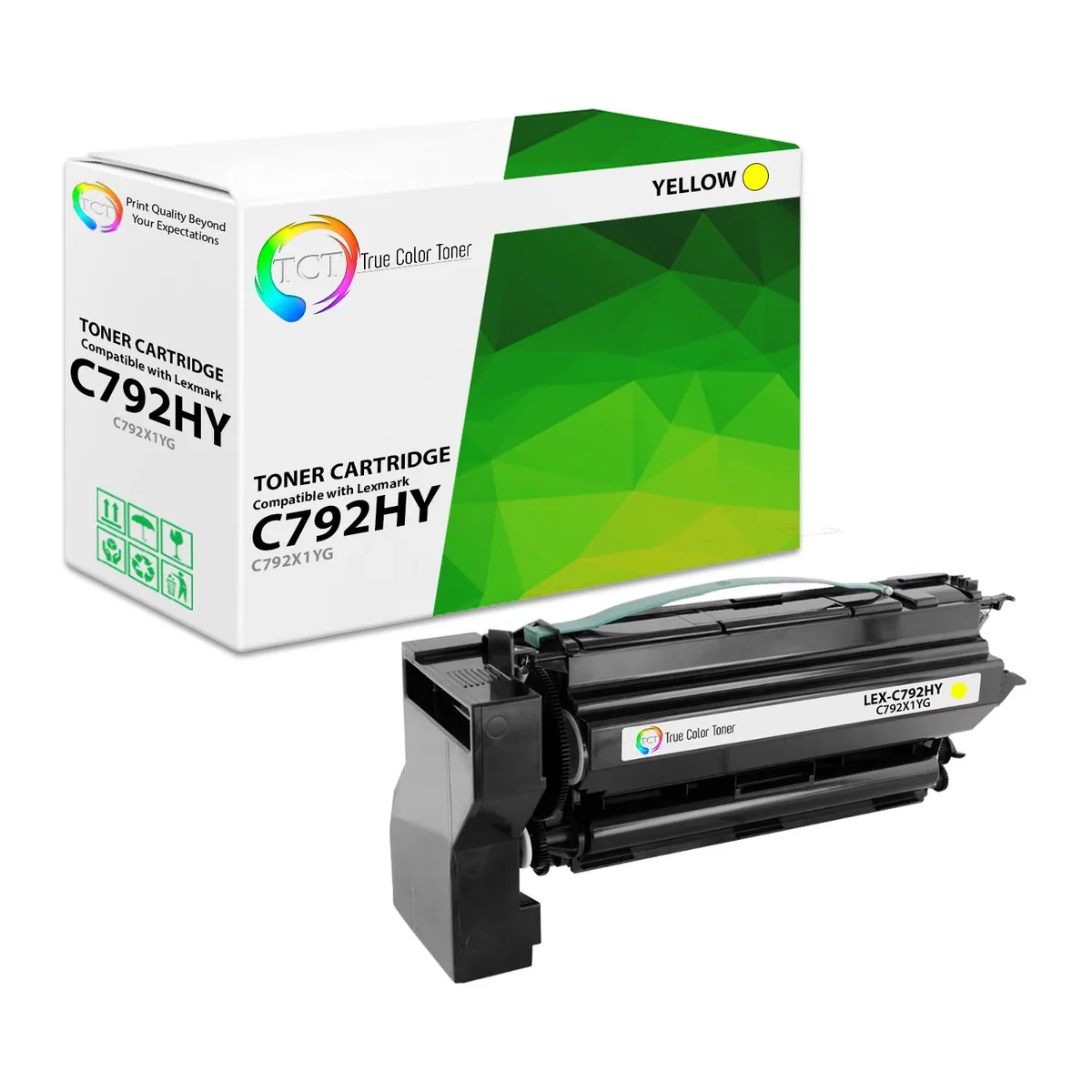 True Color Toner True Color Toner C792X1YG Yellow High Yield Toner Cartridge 20000 pages — product photo