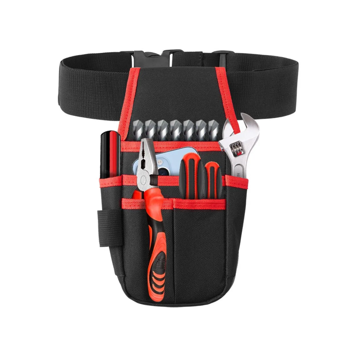 Small Tool Pouch with Belt Clip Red 600D 33-43in — product photo