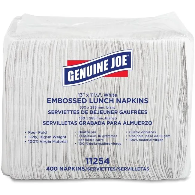 Genuine Joe Genuine Joe 11254CT 1-ply Embossed Lunch Napkins 2400/Carton — product photo