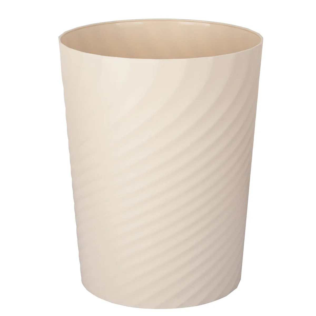  UUJOLY UU-HM0056-13 1.8 Gallon Beige Wastebasket 12 Pack — product photo
