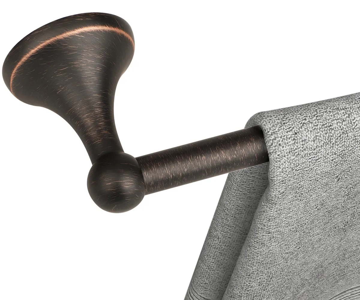 24 inch oil rubbed bronze towel bar wall mounted