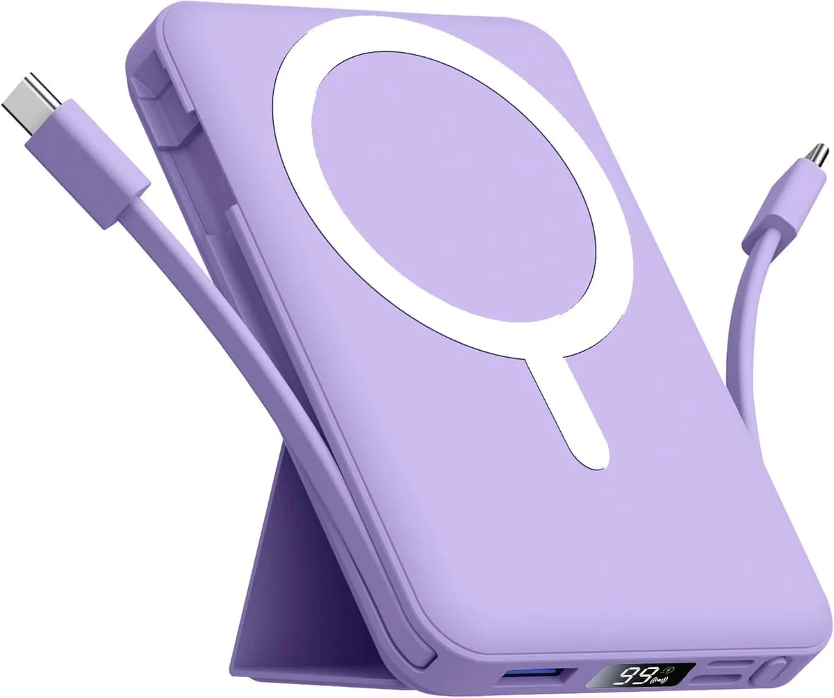  Azmuth KT-D020 10000mAh Magnetic Power Bank Purple — product photo