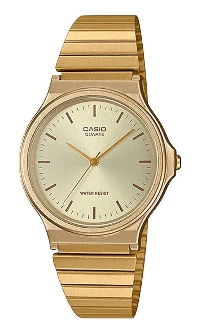 CASIO CASIO MQ-24G-9E Analog Quartz Watch Champagne Dial Stainless Steel Band 34.90 mm — product photo