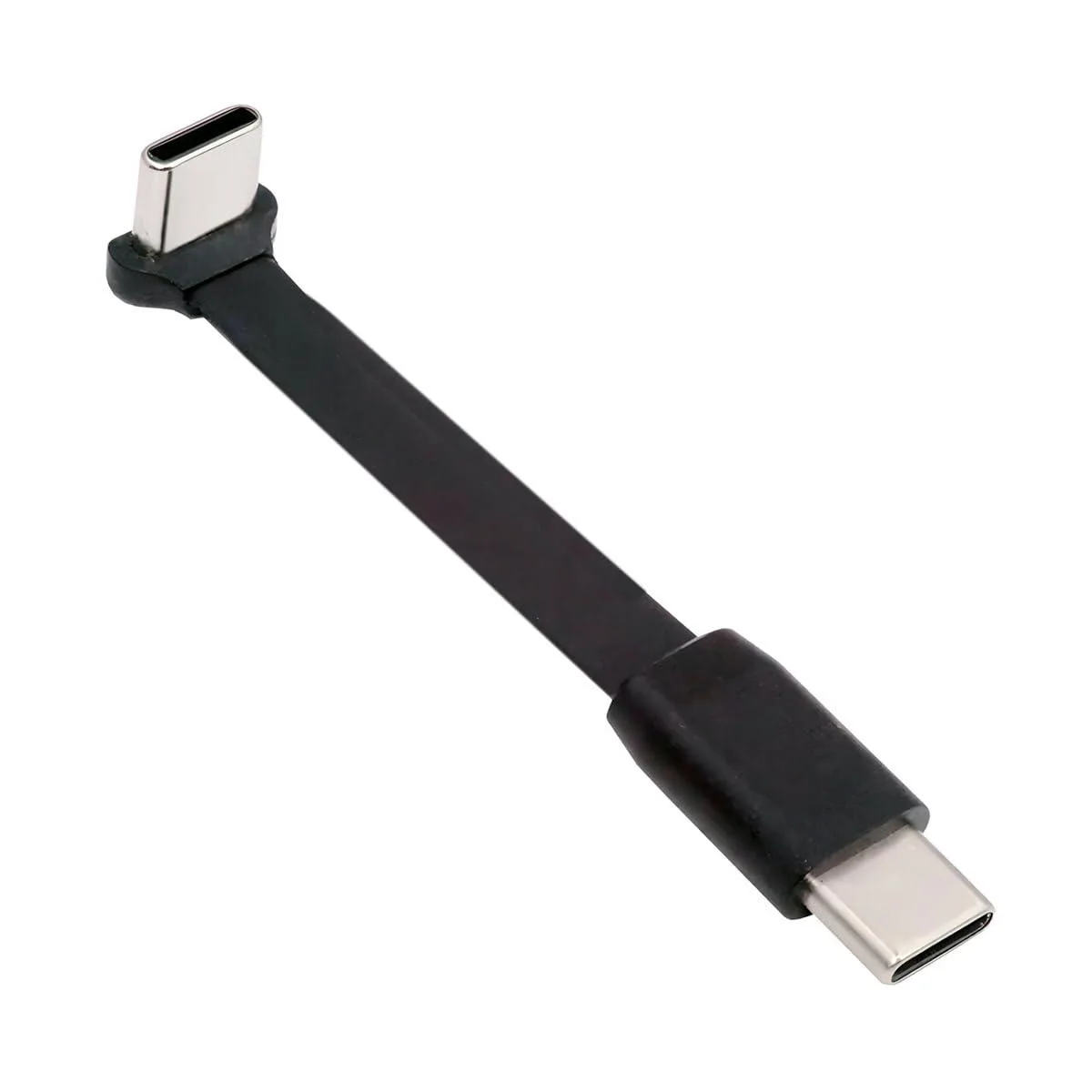 Fervit Fervit Ultra Slim Flat USB-C to USB-C 2.0 Cable 90° Angled 65W 66mm — product photo