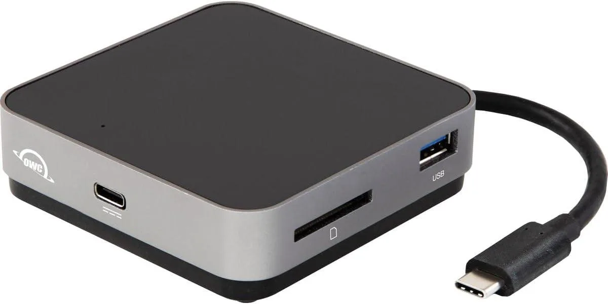 OWC OWC TCDK5P2SG USB-C Travel Dock with HDMI SD USB-A pass-through 100W — product photo