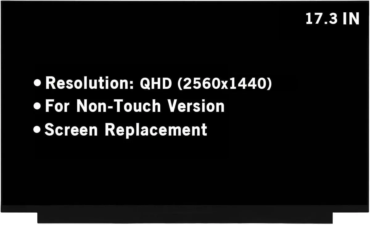 NUOLAISUN NUOLAISUN 17.3" laptop screen 2560x1440 165Hz 40-pin non-touch — product photo
