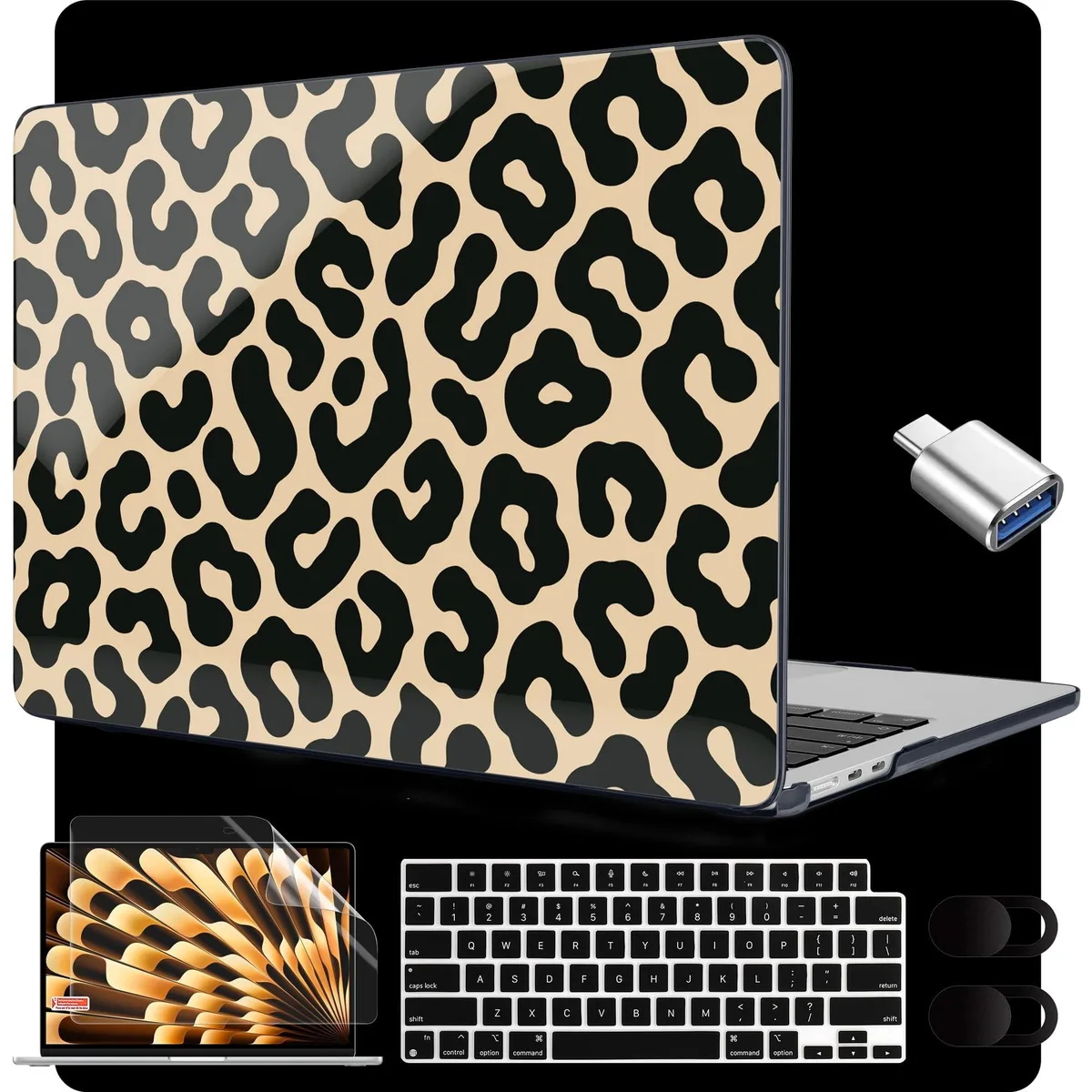 Adafruit Adafruit 2 in 1 Accessory for MacBook Air 15.3 inch Classic Leopard — product photo