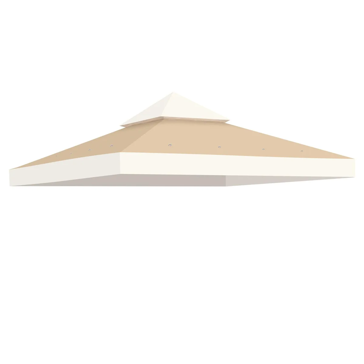 Yescom USA, Inc. Yescom USA, Inc. 8x8 ft 2-Tier Gazebo Top Replacement Ivory+Sand Part 07TOP001-8T-0107 — product photo