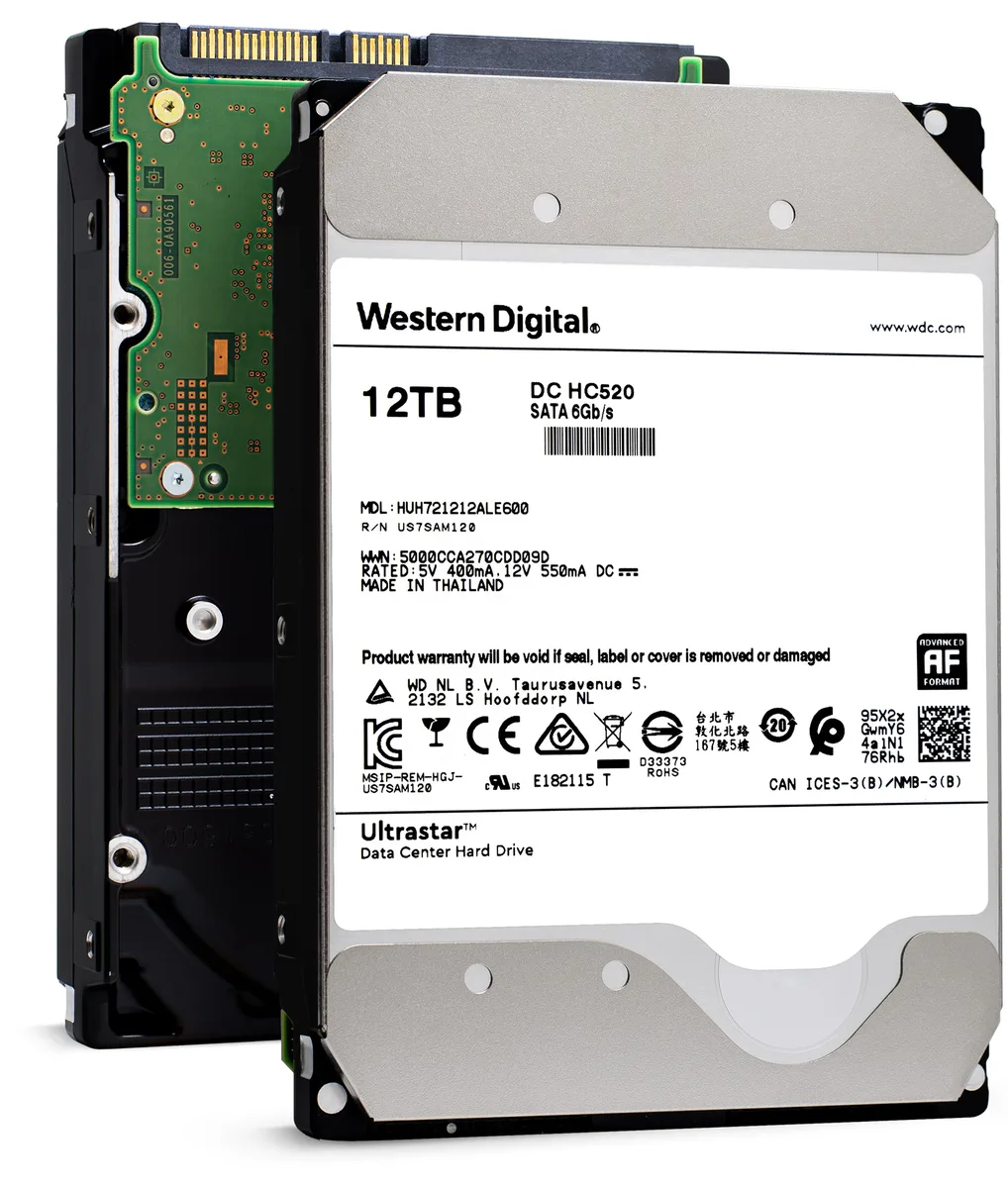 HGST HGST Ultrastar He12 HUH721212ALE600 12TB 7200RPM 3.5" SATA internal hard drive — product photo