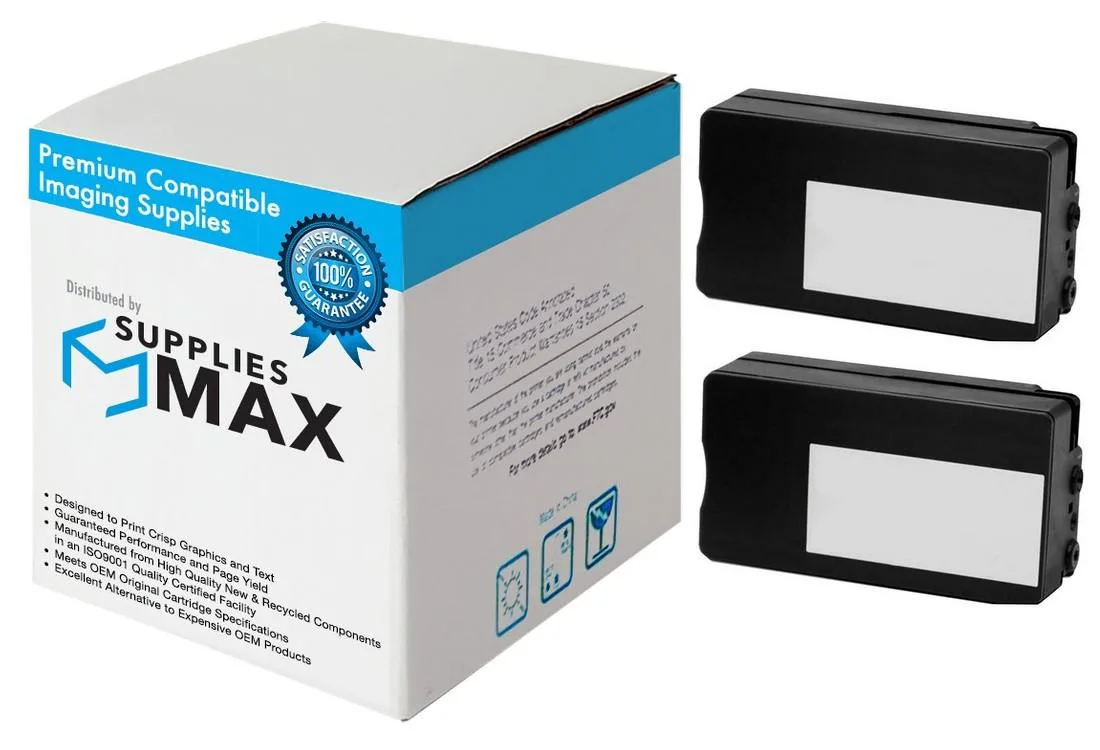 SuppliesMax SuppliesMax HP P2V31A Black High Yield Inkjet 2 Pack 80 ML — product photo
