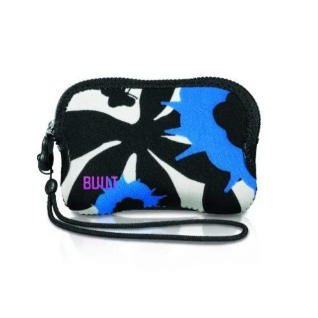Soft-shell camera case in cactus-flower neoprene with semi-firm EVA shell