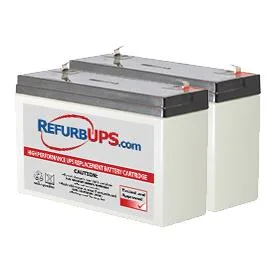 Two sealed 6V12A lead-acid batteries in a replacement kit