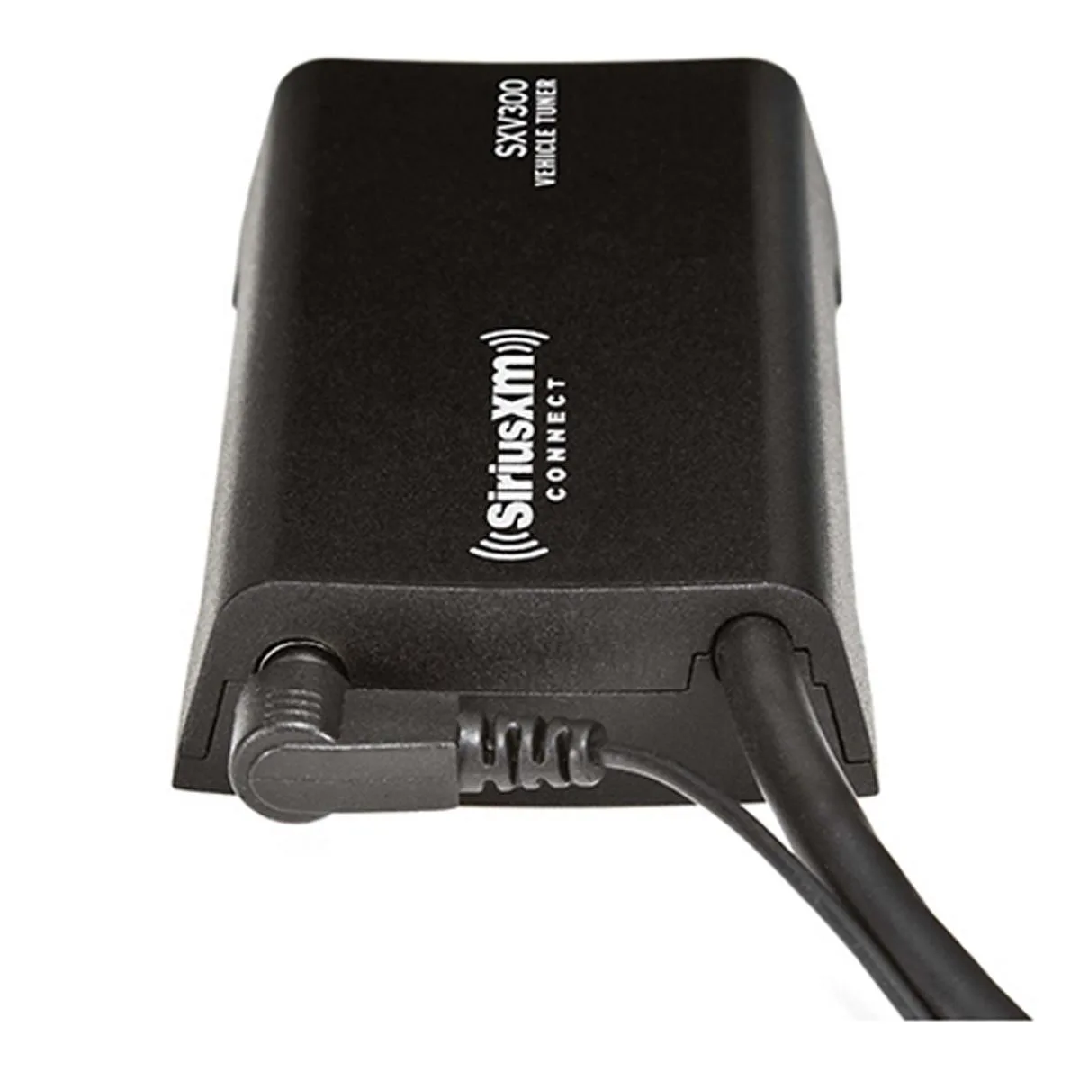 Compact black satellite radio tuner module labeled 300