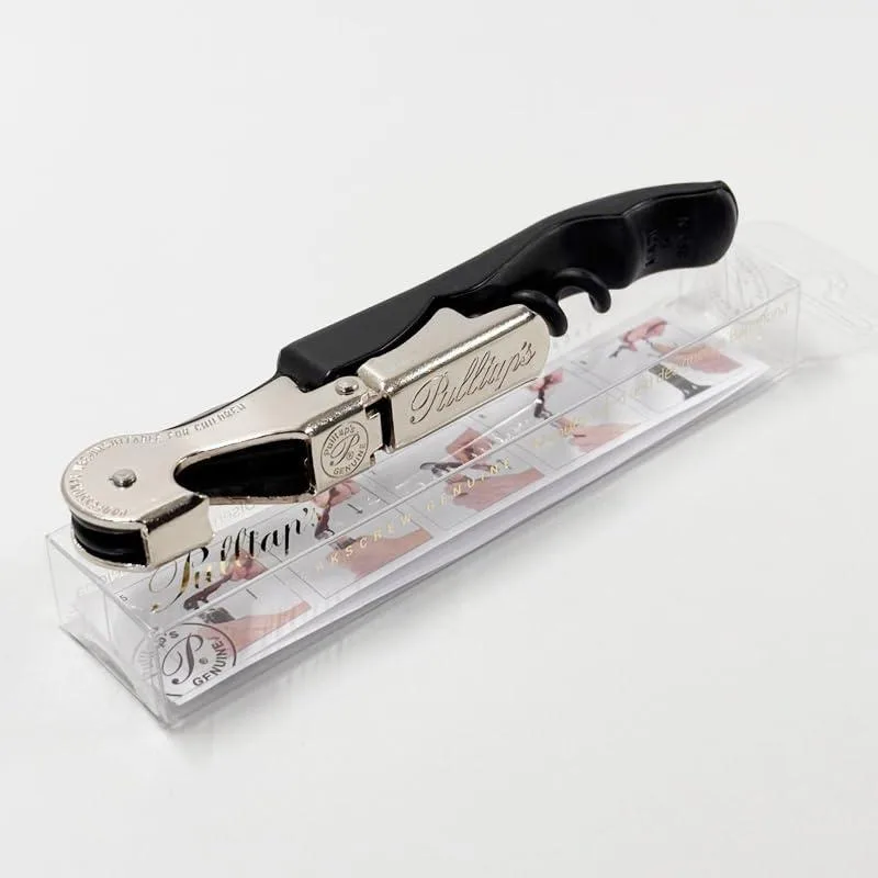 Burgundy double-hinged waiters corkscrew with foil cutter and bottle opener