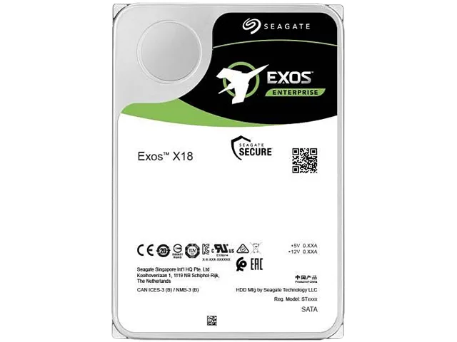 Seagate Seagate Exos X18 ST12000NM004J 12TB 7200 RPM 256MB SAS 12Gb/s 3.5" internal hard drive — product photo