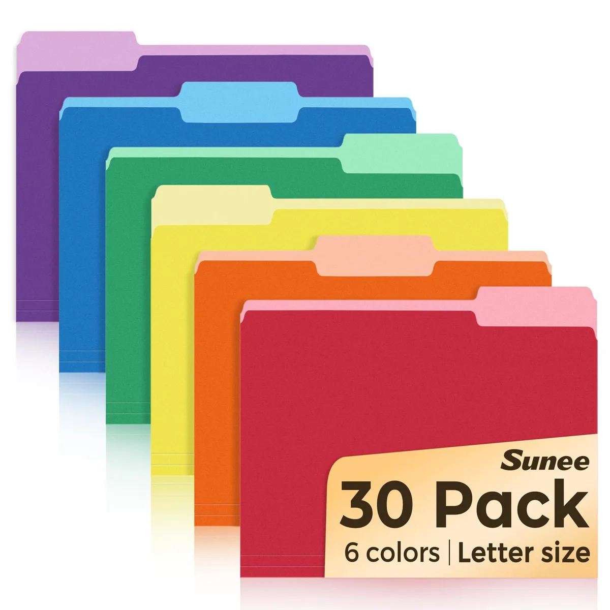  Pendaflex 30 Pack File Folders 8.5 x 11 inches 6 Colors — product photo