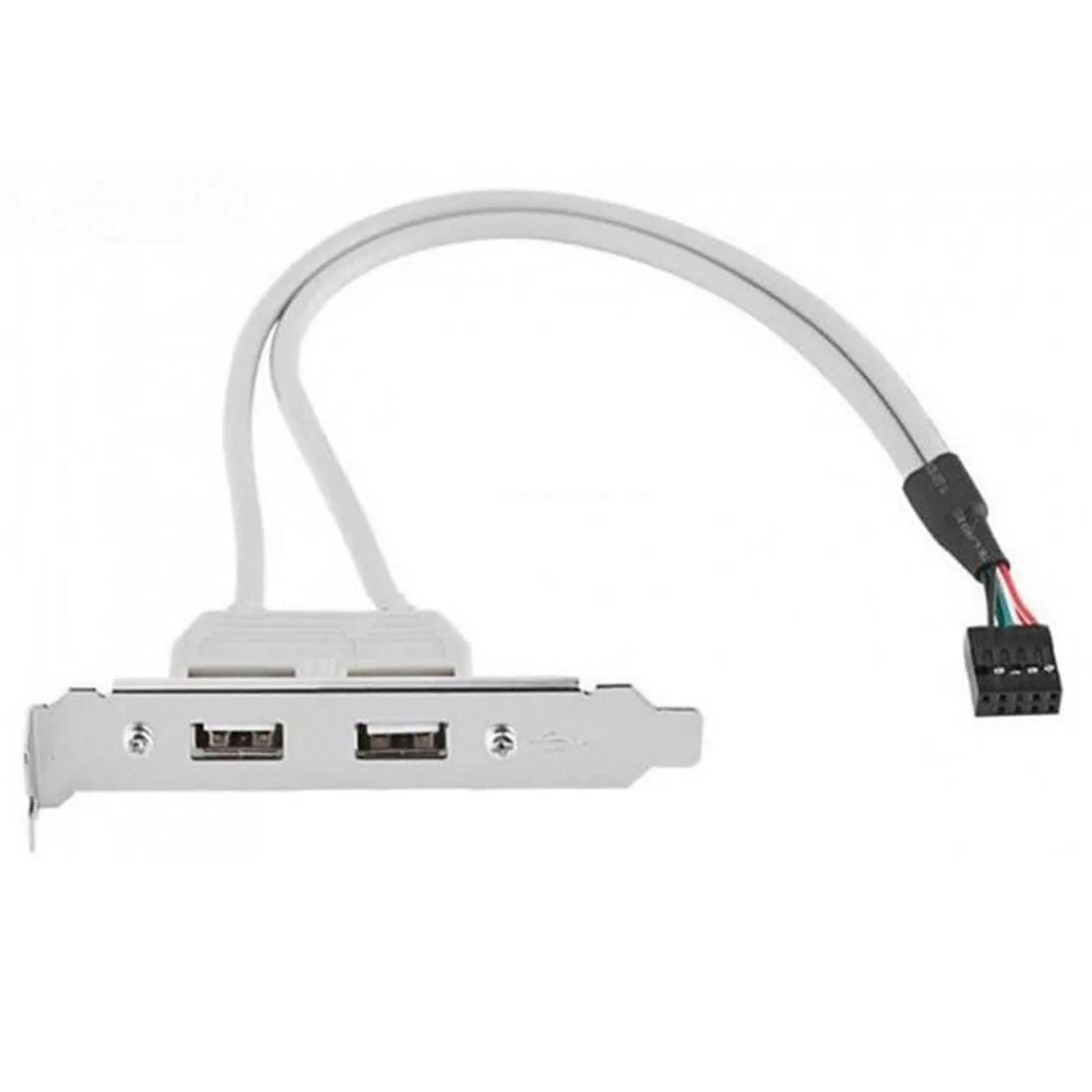 Vszerda Vszerda U2-062-CA2 USB 2.0 9-pin to dual USB 2.0 panel cable 30cm 80mm bracket — product photo