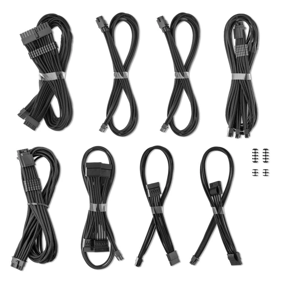 CableMod CableMod C-Series Pro ModMesh 12V-2x6 Dual StealthSense Cable Kit Corsair Type 4 Black — product photo